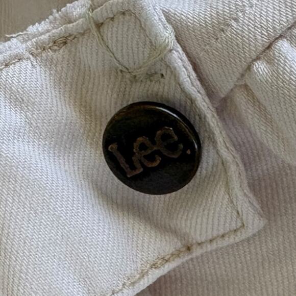 Upcycled Bell Sleeve Denim Cropped Jacket Minimalist Edgy Streetwear Cream S - Picture 8 of 14